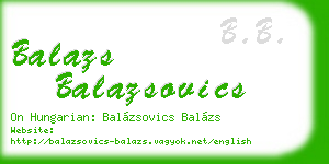 balazs balazsovics business card