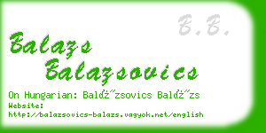 balazs balazsovics business card